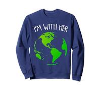 I'm With Her Earth Day - Mars sur le changement climatique Sweatshirt