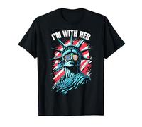 I'm with Her Statue of Liberty Drapeau américain 4 Juillet T-Shirt