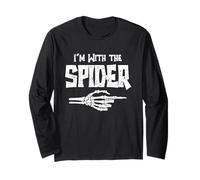 I'm with Spider Costume de Couple Assorti pour Halloween Manche Longue