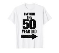 I'm with The 50 Year Old Funny 50th Birthday Party T-Shirt