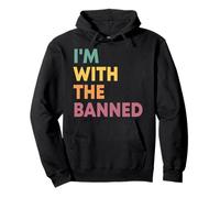 I'm with The Banned Books Reader Bookworm Bibliothèque rétro Sweat à Capuche