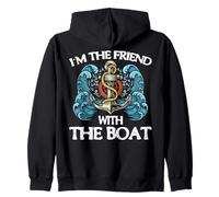 I'm with The Boat Bateau Sailing Captain Sailor Ponton Sweat à Capuche