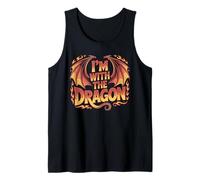 I'm with The Dragon Costume d'halloween pour Papa et Maman Débardeur