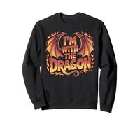 I'm with The Dragon Costume d'halloween pour Papa et Maman Sweatshirt
