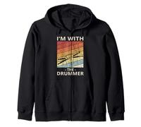 Im with The Drummer Funny Friends of Drum Player Sweat à Capuche