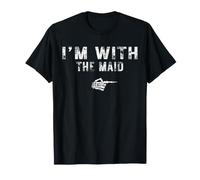I'm with The Maid Couples Matching Costume Easy Halloween T-Shirt