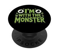 I'm with The Monster Costume d'halloween pour Papa et Maman PopSockets PopGrip Adhésif