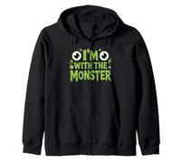 I'm with The Monster Costume d'halloween pour Papa et Maman Sweat à Capuche