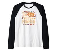 I'm with The Pumpkin Costume d'halloween pour Papa et Maman Manche Raglan