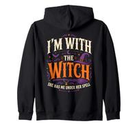I'm with The Witch Costume d'halloween Romantique pour Couple Sweat à Capuche