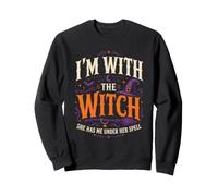 I'm with The Witch Costume d'halloween Romantique pour Couple Sweatshirt