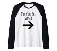 I'm with The Witch Costume Halloween Trick Or Treat pour garçon et Fille Manche Raglan