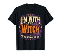 Im with The Witch Funny Couple Halloween Spooky Humour T-Shirt