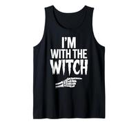 I'm with The Witch Funny Halloween His and Her Outfit Débardeur