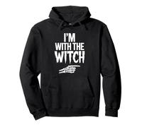 I'm with The Witch Funny Halloween His and Her Outfit Sweat à Capuche