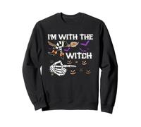 I'm with The Witch Tee Costume d'halloween Amusant pour Elle et Lui Sweatshirt
