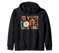 I'm Yadira Doing Yadira Things Funny Groovy Retro Yadira Sweat à Capuche