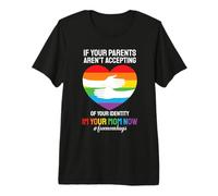 I'm Your Mom Now Free Mom Hugs Rainbow Gay LGBT Pride Month T-Shirt Haut de Gamme