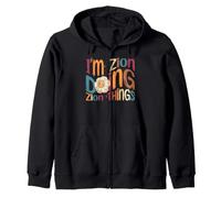 I'm Zion Doing Zion Things Funny Groovy Retro Zion Sweat à Capuche