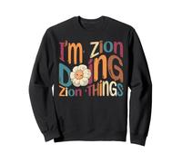 I'm Zion Doing Zion Things Funny Groovy Retro Zion Sweatshirt