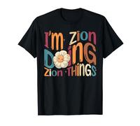 I'm Zion Doing Zion Things Funny Groovy Retro Zion T-Shirt