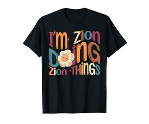 I'm Zion Doing Zion Things Funny Groovy Retro Zion T-Shirt