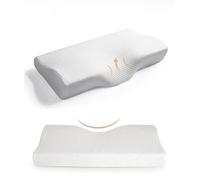 im77r Oreiller orthopédique en forme de papillon | Soutien cervical ergonomique, rebond lent et soulagement des douleurs au cou | repos sain | Dimensions 50 x 30 cm