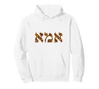 Ima Hebrew Mom in Leopard Print Lettres Sweat à Capuche