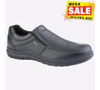 IMAC Denman Imperméable Hommes Classique Confort à Enfiler Cuir Chaussures Noir