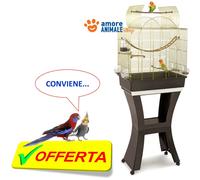 Imac Matilde Cage Avec Chariot Support Et Roues - Pour Oiseaux