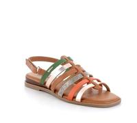 imac spa Femme D.Elina Sandale Plate, Cuir Vert, 35 EU