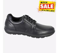 IMAC Vinnie Hommes (Large) Cuir Smart Casual Robe Mode Confort Chaussures Noires