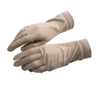 Imaczi Q.KIM Gants en Soie 100% pour Sports en Extérieur - Courts, Mariage, Satin, Hydratants, Doublure, Écran Solaire Anti-UV - Kaki
