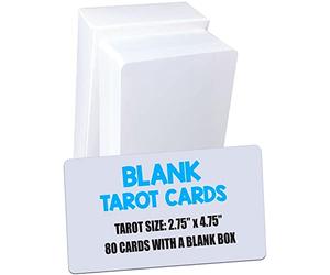 IMAGAME Lot de 80 Cartes de Tarot Vierges Blanches - Taille Standard (7 x 12,1 cm) - Créez Vos Propres Cartes de Tarot et Oracle