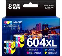 Image 604XL Compatible Ink Cartridge for Epson 604 XL 604XL for XP-2200 XP-2205 XP-3200 XP-3205 XP-4200 XP-4205 WF-2910 WF-2930 WF-2950 (2 Black, 2 Cyan, 2 Magenta, 2 Yellow, 8-Pack)