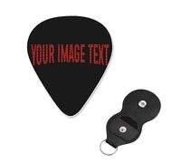 Image adaptée aux besoins du client par médiator de guitare de conception spéciale avec le texte pour la basse, électriques, guitares acoustiques 0,038 pouces/0.96mm