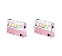 Image Coloraction - Papier de couleur Rose clair Tropic 80 g/m² A4 - Ramette de 500 feuilles (Lot de 2)