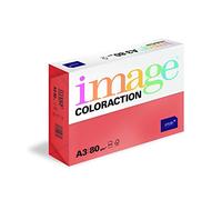 Image Coloraction - Papier de couleur Rouge Chile 80 g/m² A3 - Ramette de 500 feuilles