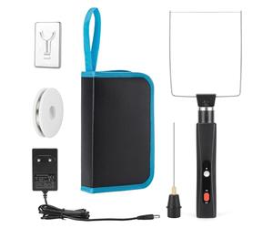 IMAGE Coupe-mousse électrique 2 en 1 - 100-240 V/28 W - Tige de coupe avec pointes polyvalentes et sac de transport - Coupe en mousse de 0 à 400 °C - Convient pour les bords coupés