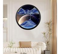 Image d'art de sable 3D, paysage de sable profond pour la décoration de la maison et du bureau, rotation à 360 ° en verre pour une ambiance relaxante, décoration de galerie d'art