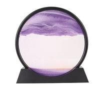 Image d'art de Sable en Mouvement, 12 Pouces, Mouvement Liquide Rotatif 3D, Paysage de Sable de Mer Profonde, Décor Rond de Sable Mouvant pour la Décoration de la Maison (Purple)