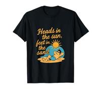 Image de Beach Squad Heads in The Sun Feet in Sand T-Shirt