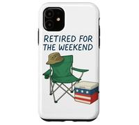 Image de chaise de camp Patriotic Cooler, retraitée pour le week-end Coque pour iPhone 11