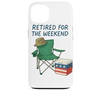 Image de chaise de camp Patriotic Cooler, retraitée pour le week-end Coque pour iPhone 13