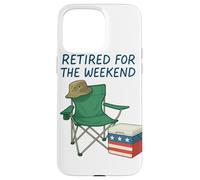 Image de chaise de camp Patriotic Cooler, retraitée pour le week-end Coque pour iPhone 15 Pro Max