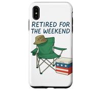 Image de chaise de camp Patriotic Cooler, retraitée pour le week-end Coque pour iPhone XS Max