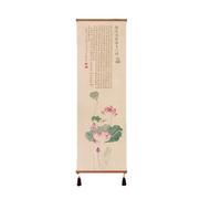 Image de défilement de décoration murale chinoise, Peinture décorative de style chinois Étude des écritures bouddhistes Parchemin suspendu Sutra du cœur