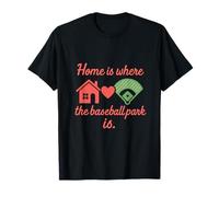Image de Fan de Home is Where The Baseball Park T-Shirt