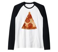 Image de Grande Tranche de Pizza Pepperoni Manche Raglan