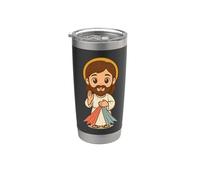 Image de la miséricorde divine : Jésus, prière catholique Gobelet isotherme en acier inoxydable double paroi